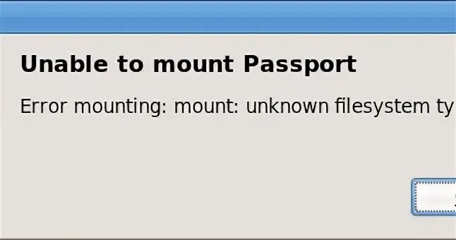 Error mounting dev