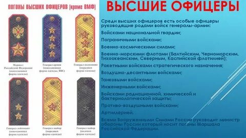 Высшие офицеры это