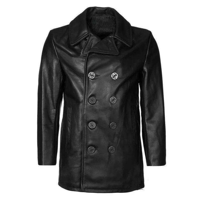 Куплю кожаный бушлат. Бушлат кожаный Schott Double breasted Black Military Leather Jacket 650. Schott Leather Naval Pea Coat 140. Schott бушлат кожа. Мужская двубортная удлиненная кожаная куртка 2020.