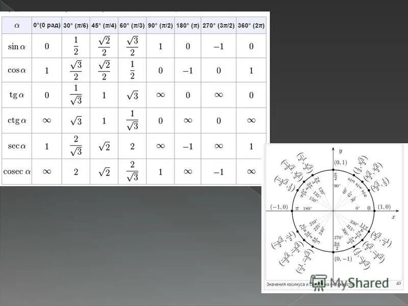 Тригонометрия косинус синус тангенс 8 класс. Таблица тригонометрических значений 10 класс. Таблица синусов и косинусов тангенсов и котангенсов круг. Тригонометрическая таблица 10 класс. Тригонометрические функции 8 класс самостоятельная