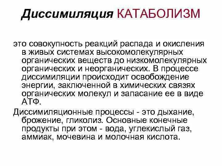 Диссимиляция. Диссимиляция катаболизм. Процесс диссимиляции. Катаболизм это совокупность реакций. Диссимиляция в биологии