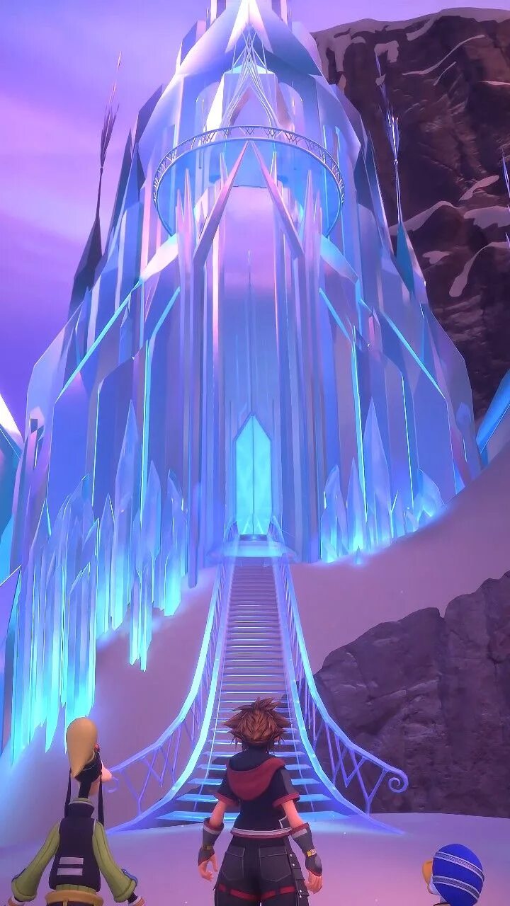 Игра frozen castle. Башня Эльзы. Kingdom Hearts 3 Elsa. Замок Эльзы.