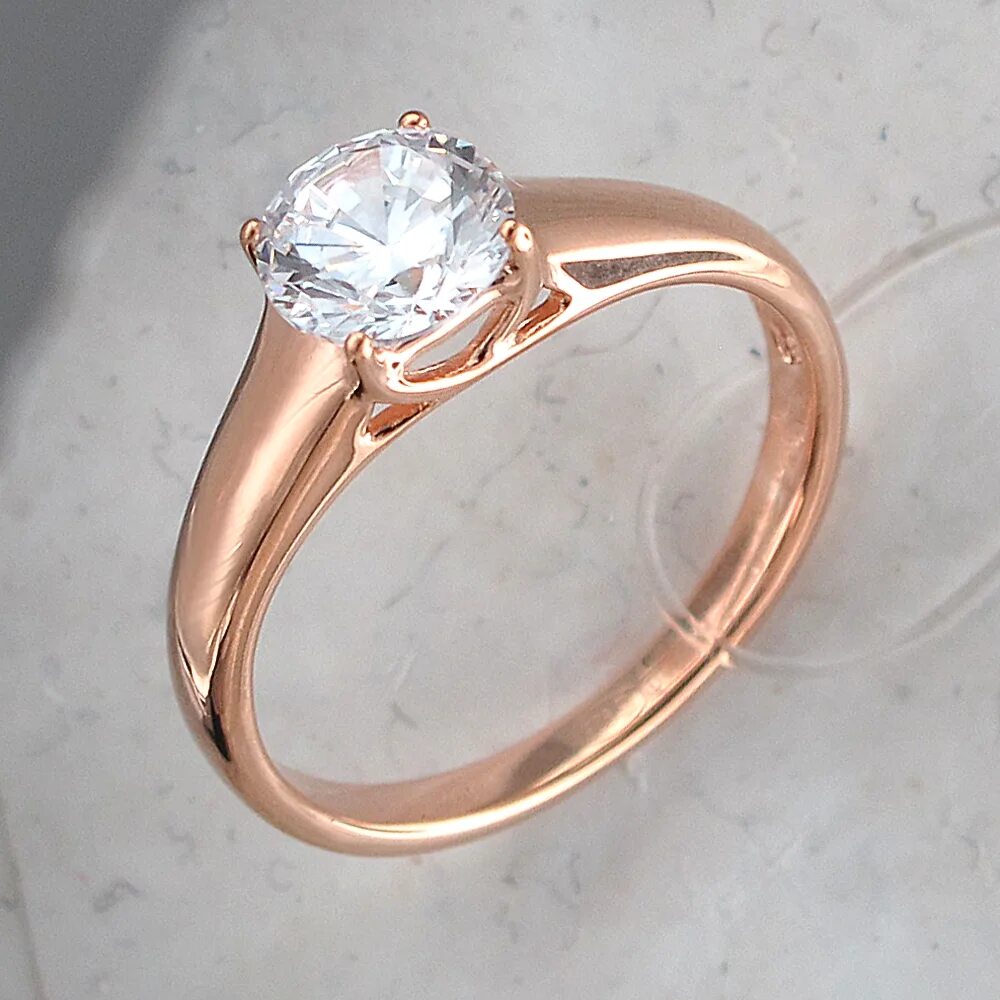 кольцо с камушком. помолвочное кольцо с камнем. кольцо с бриллиантом. кольцо с камнем золото. серебряное кольцо с фианитом 94010279.