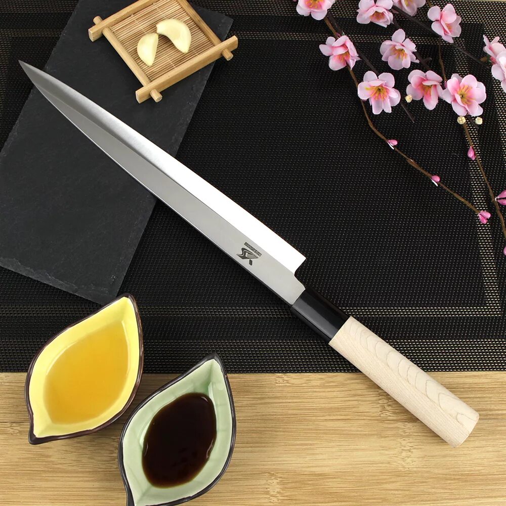 Китайские кухонные ножи. Японский нож Янагиба. Нож для суши Янагиба. Нож Sashimi “8”. Японский нож для роллов.