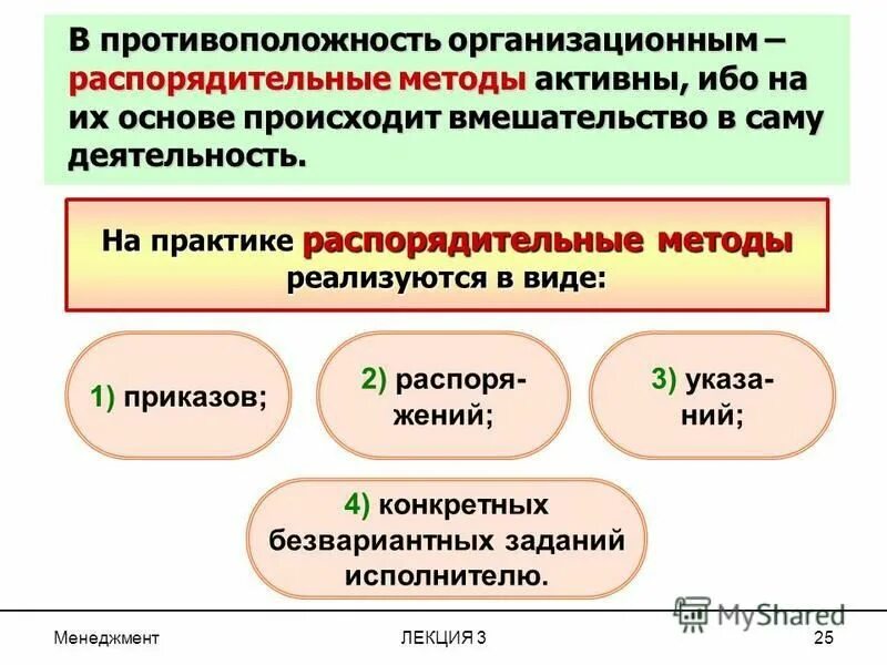 организационно распорядительный менеджмент
