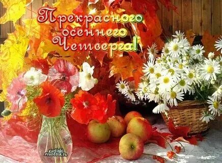 Открытка с добрым утром осенняя четверга пожеланиями