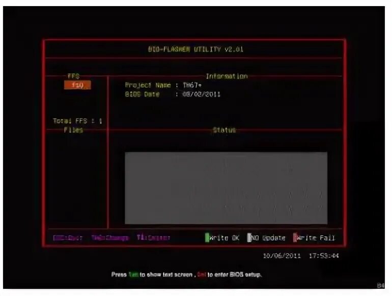 Is not a proper bios. Is not a proper bios