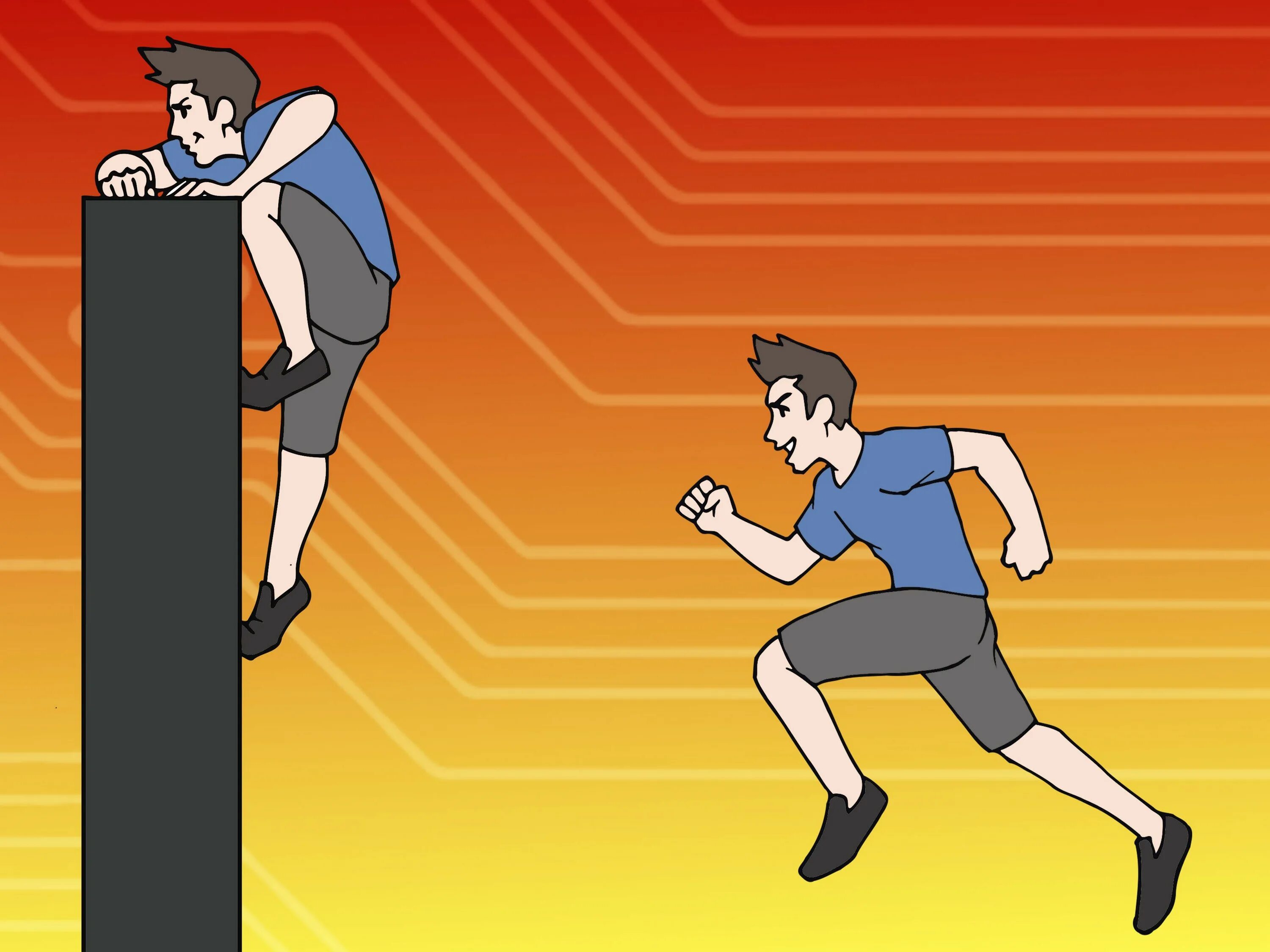Dynamic parkour trace system