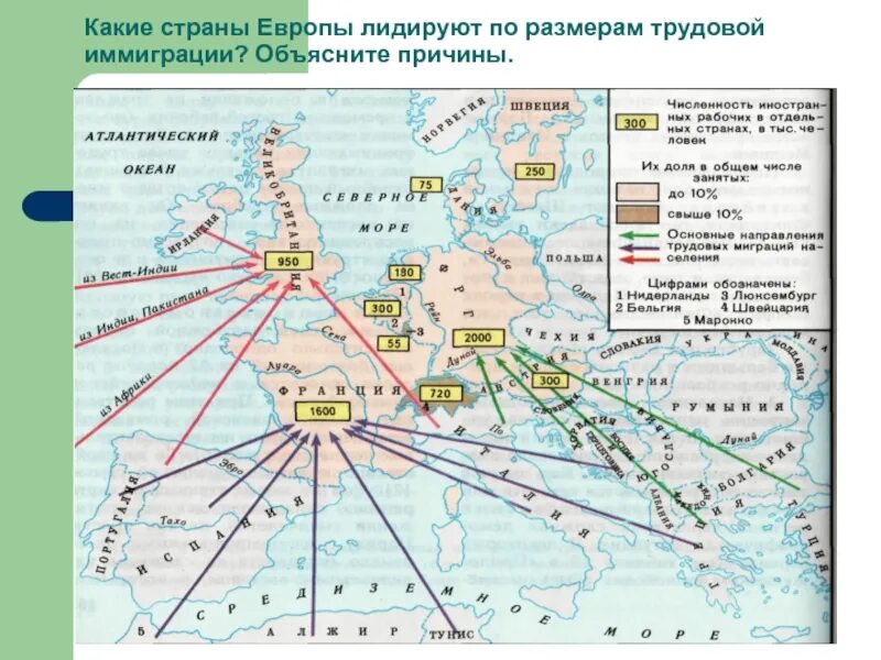 Миграция населения зарубежной Европы. Центры трудовой иммиграции зарубежной Азии. Трудовая миграция зарубежной Европы. Направление миграционных потоков в зарубежной Европе. Современные направления миграционных потоков