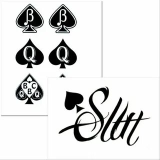 Mature-Temporary tattoo variety set BBC Queen if Spades image 0.