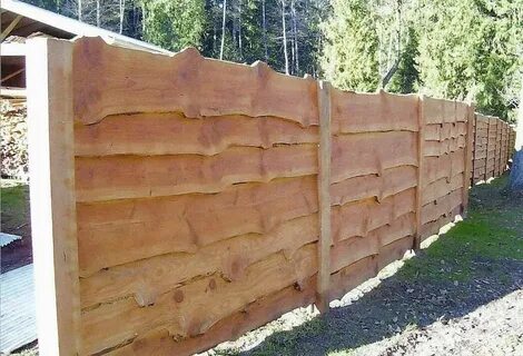 Красивый забор из горбыля своими руками