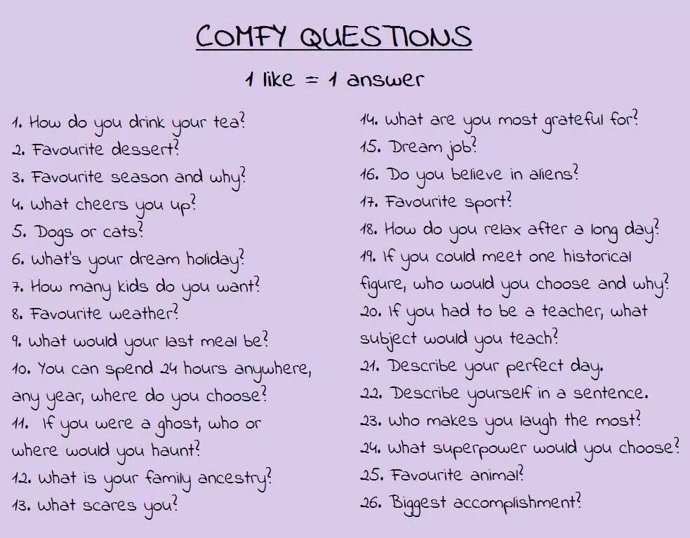 First like gets. Questions to get to know each other. Questions to get to know each others well. Questions to get to know someone. About me вопрос.