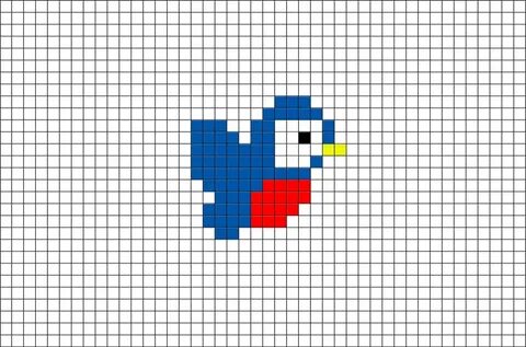 Самые маленькие рисунки по клеточкам маленькие