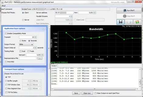 Iperf3 cygwin gui