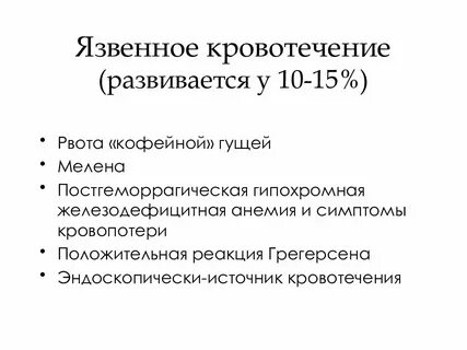 Рвота кофейной гущей