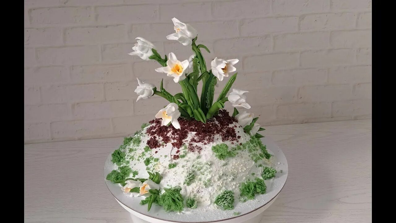 Торт с подснежниками. Тортики с подснежниками. торт корзина с подснежниками. торт с подснежниками из крема.