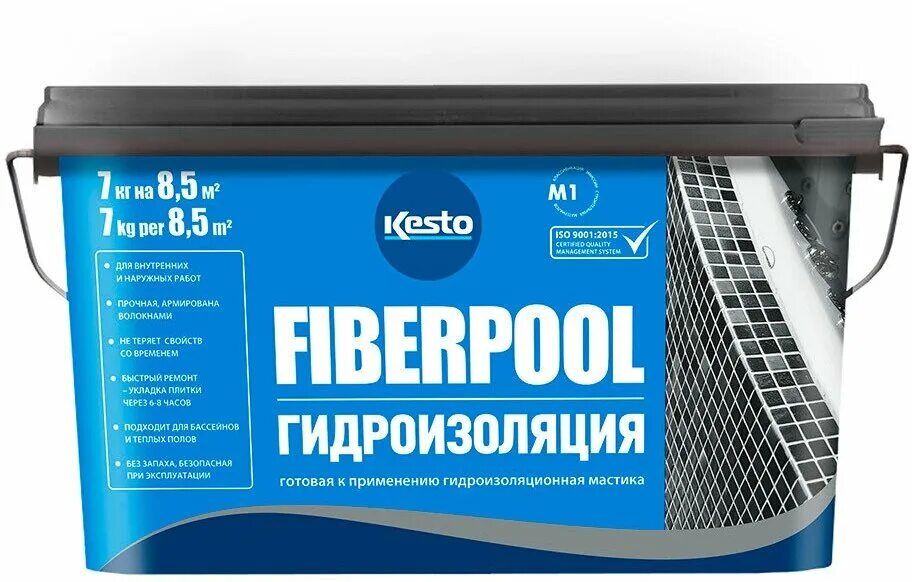 Латексная гидроизоляция. Гидроизоляция Kiilto Fiberpool. Гидроизоляция углов пола. Кесто. Киилто Фиберпул 14 кг синяя или белая.