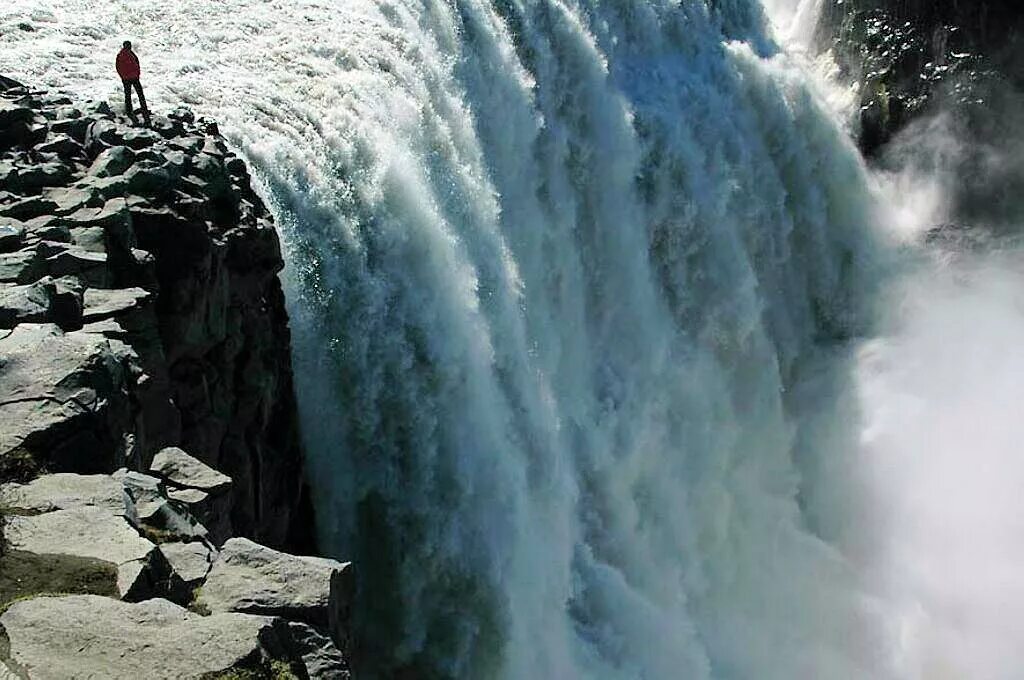 Водопад Деттифосс. Водопад Деттифосс (Dettifoss),. Водопад Детифос в Исландии. Самый мощный водопад в Европе. Большой водопад в европе