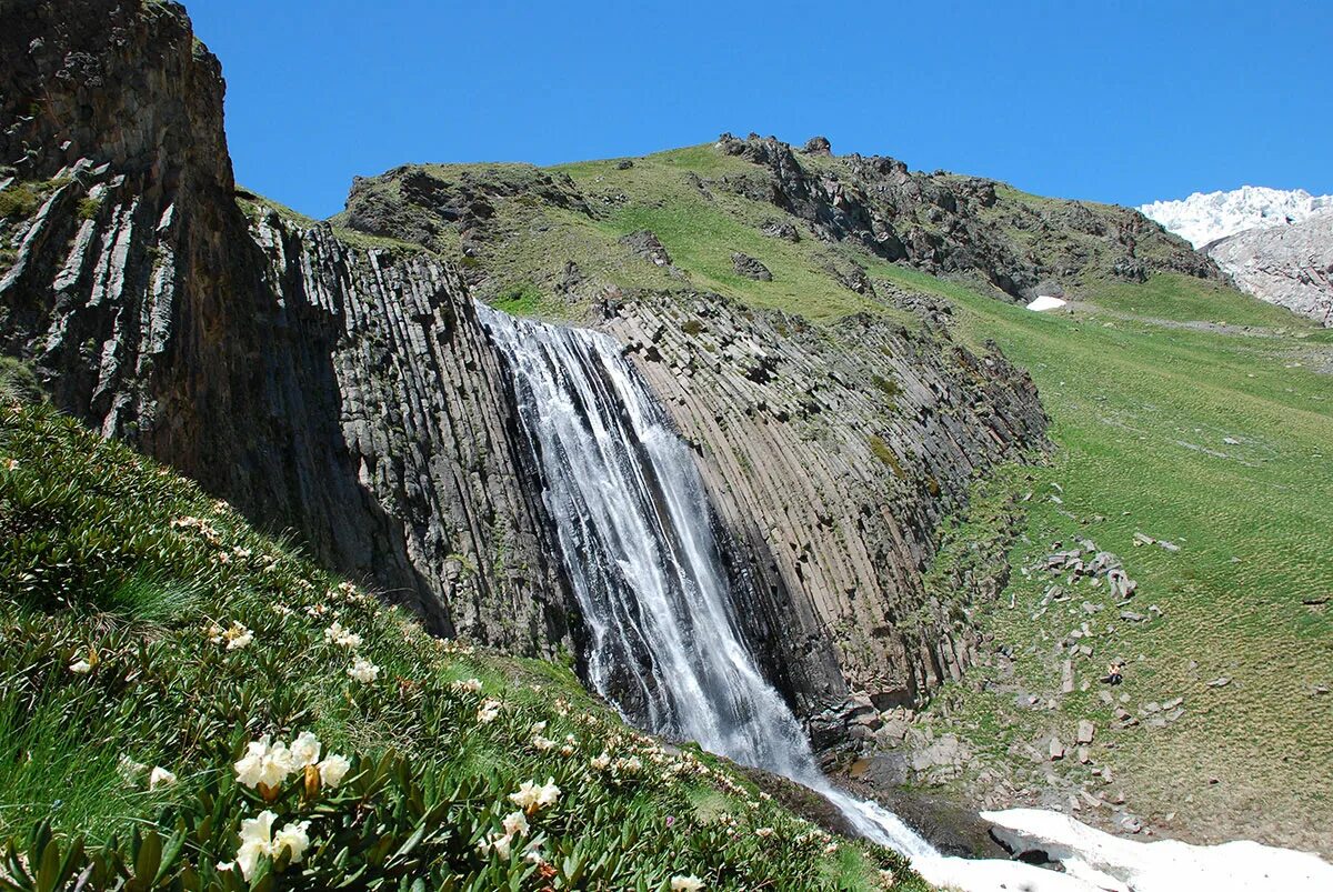 Водопад Терскол Кабардино-Балкария. КБР водопад Терскол. Водопад Азау Су. Эльбрус водопад Азау. Приэльбрусье водопады