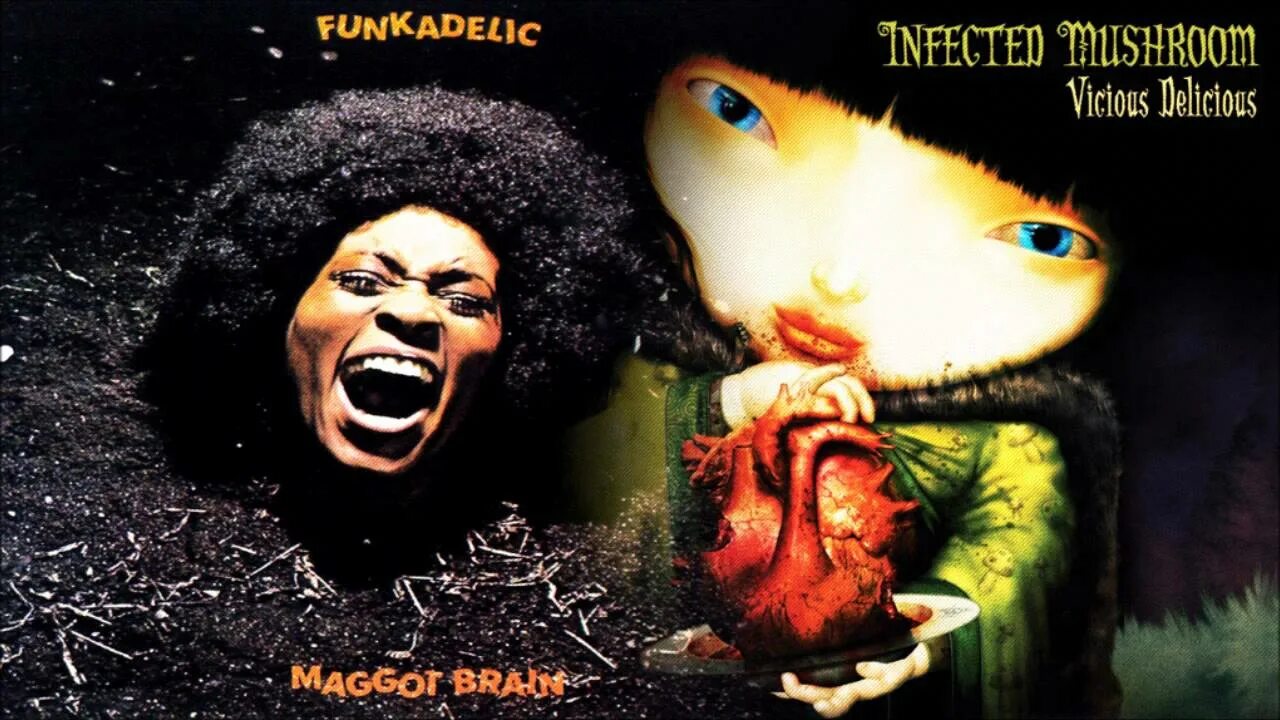 Maggot brain. Funkadelic Maggot Brain. Infected Mushroom обложки альбомов.