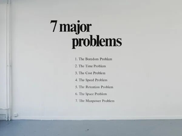 Major problem. Majority of problems.
