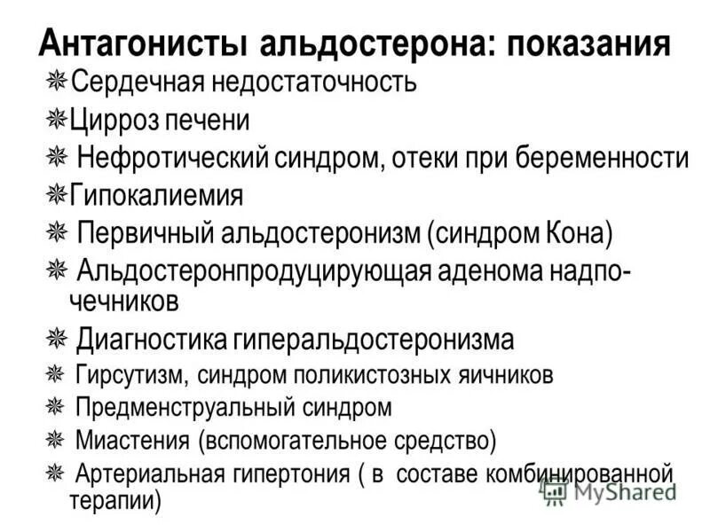антагонисты альдостерона препараты