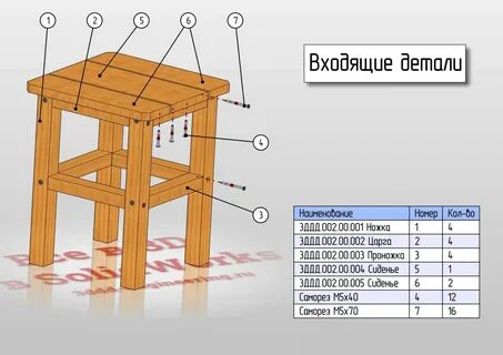 Табурет своими руками фото чертежи