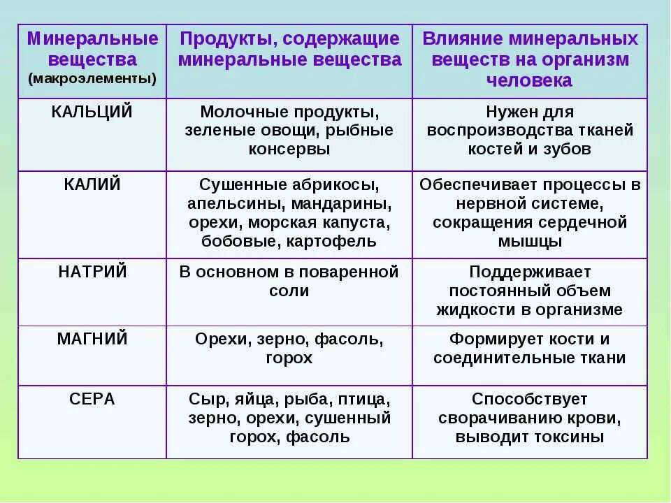 Минеральные вещества. Минеральные вещества в продуктах питания. Минералы и микроэлементы для организма. Источники Минеральных веществ в продуктах питания.