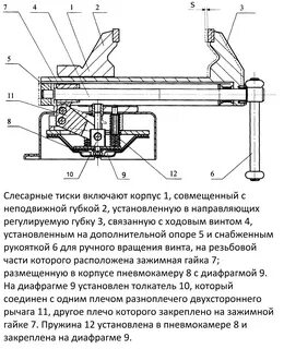 Детали тисков слесарных