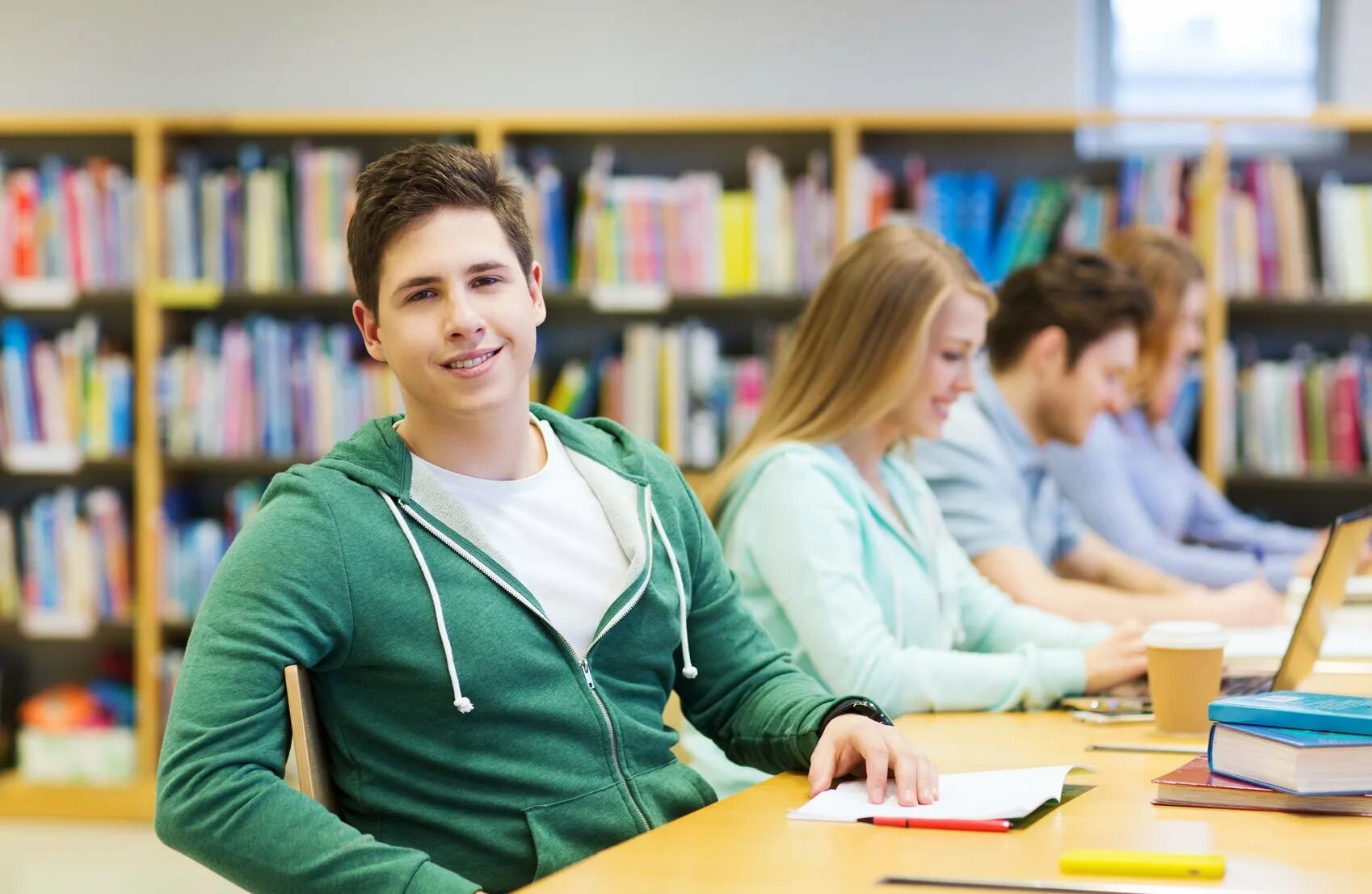 The student has english books