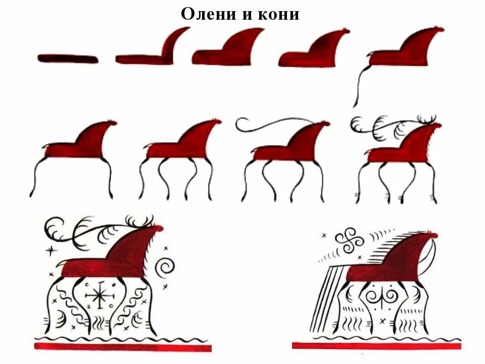 мезенская роспись олень. мезенская (палащельская) роспись. северная роспись мезенская. мезенская роспись кони и олени. мезенская роспись узоры.