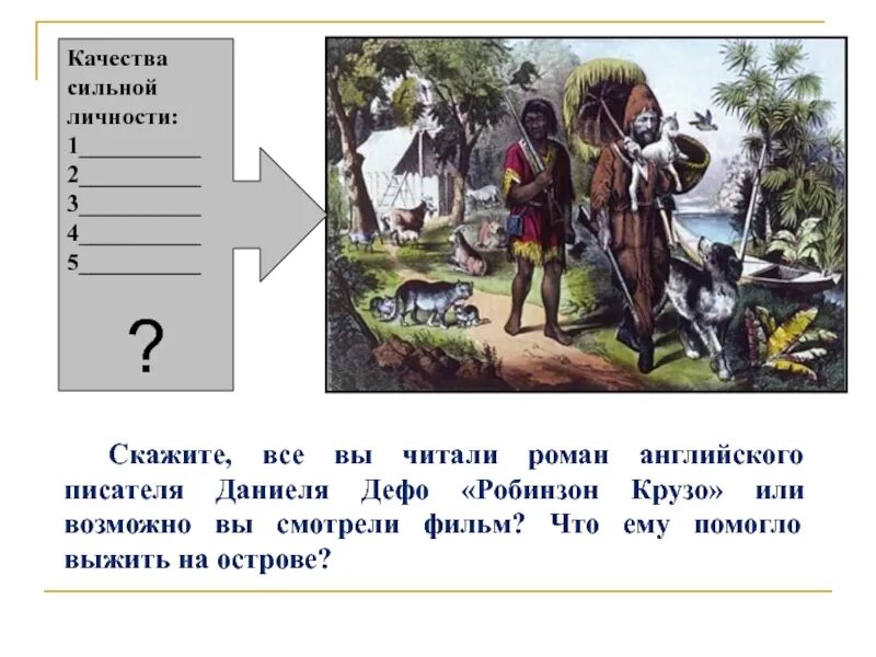 Что помогло выжить Робинзону Крузо. Что помогло Робинзону Крузо выжить на острове. Что помогло Робинзону выжить на острове. Личностные качества Робинзона Крузо. Что помогло робинзону крузо