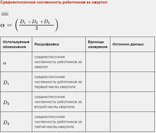 Как посчитать среднесписочную численность за квартал