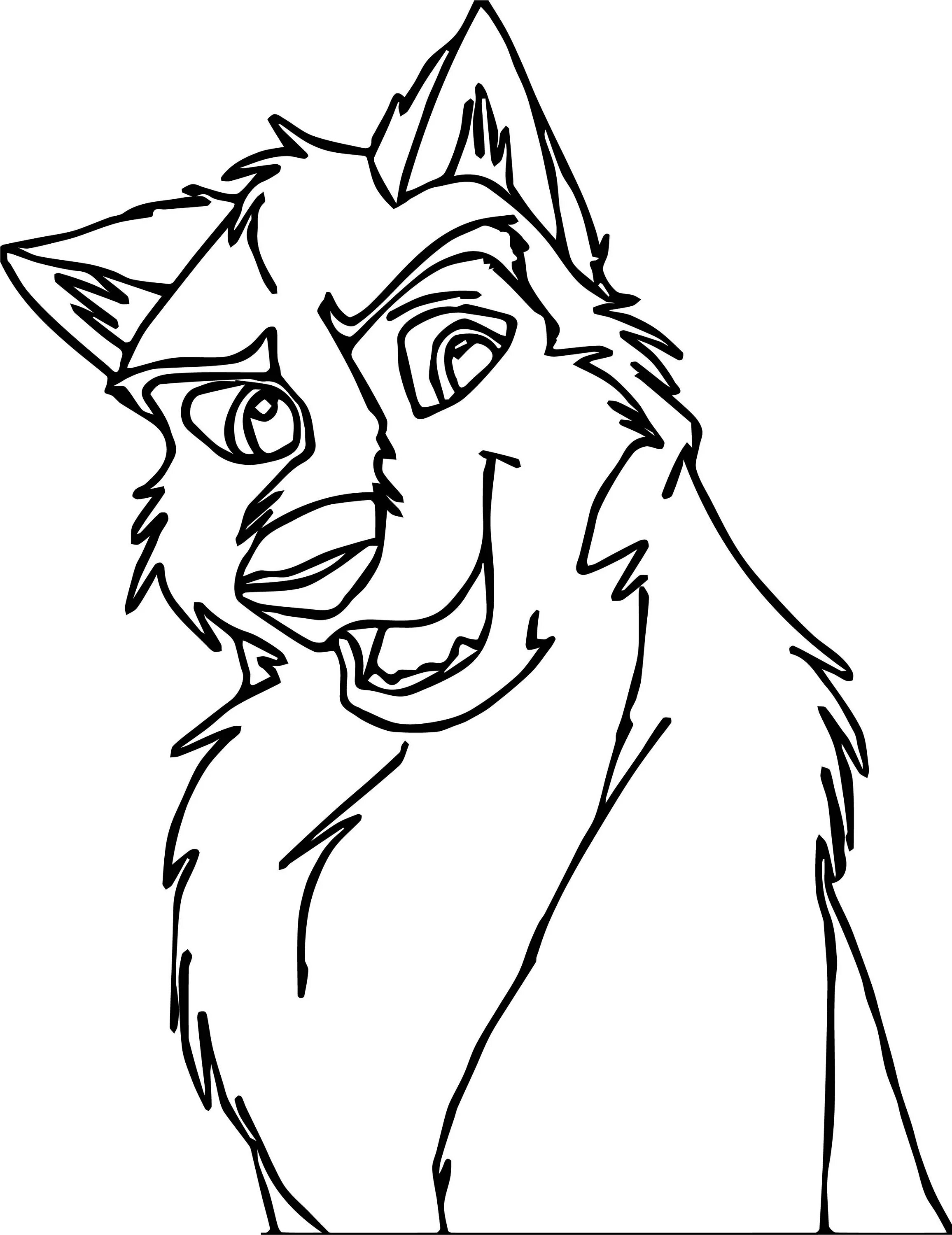 Нарисовать волка мультика