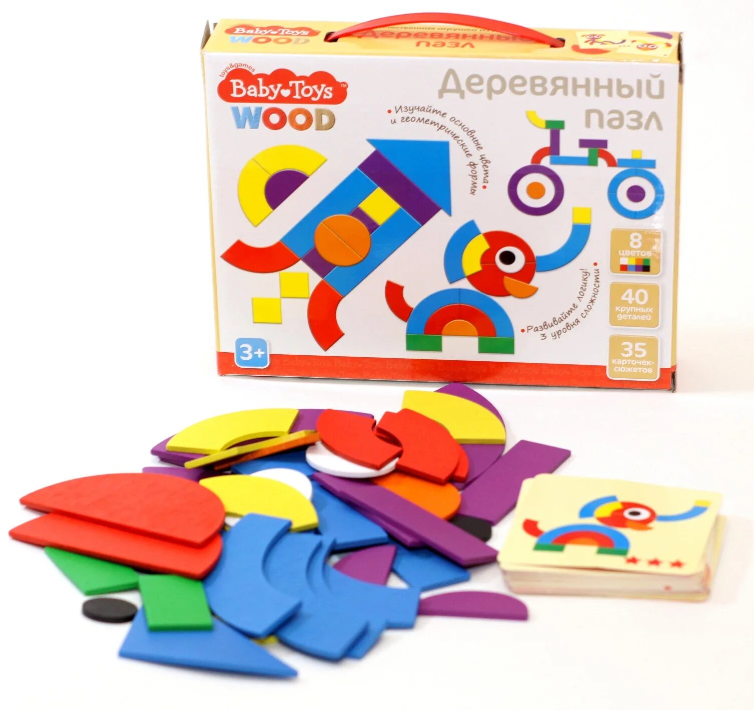 Головоломки 40. Baby Toys пазлы. Деревянный пазл 40 элементов. Пазл 10.