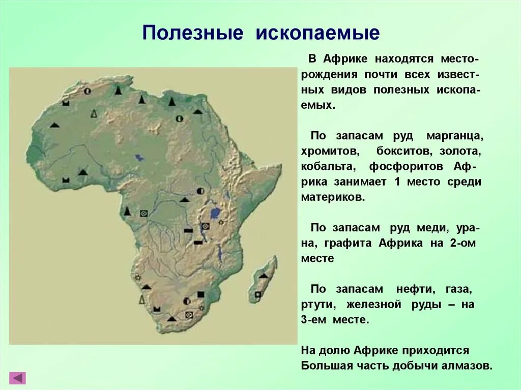 Какими полезными ископаемыми богат материк. Карта Африки рельеф и полезные ископаемые. Карта полезных ископаемых Африки. Полезные ископаемые Африки. Рельеф и полезные ископаемые Африки.