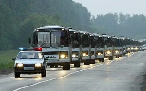 В автоколонне было несколько машин