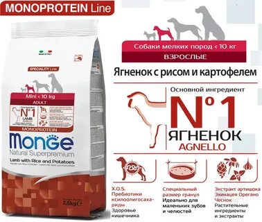 Monge корм для собак 2 5