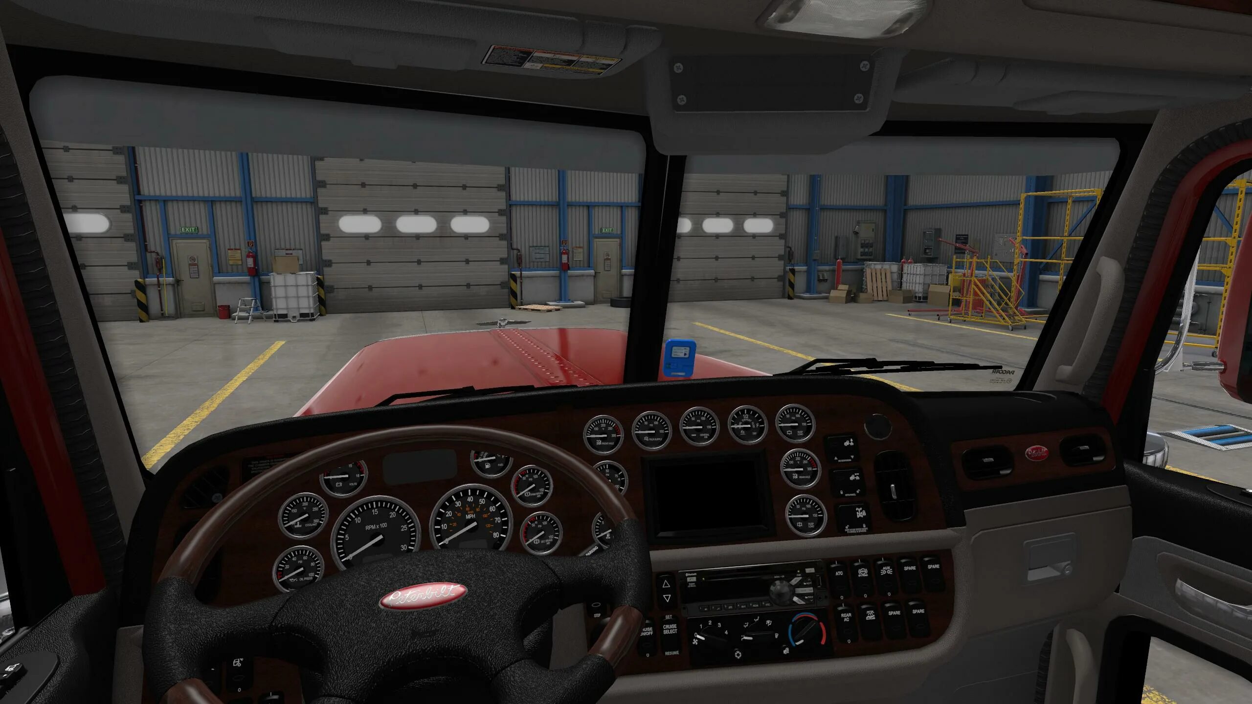 Simulator v 2.0. Kenworth w900. Peterbilt 389 ATS мод на интерьер. ATS Interior. Kenworth w900 Lowboy.