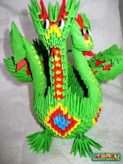 Дракончик из модулей оригами