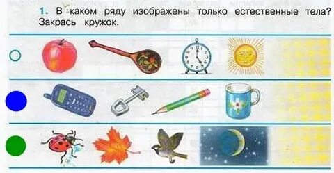 Определи в каком ряду изображены