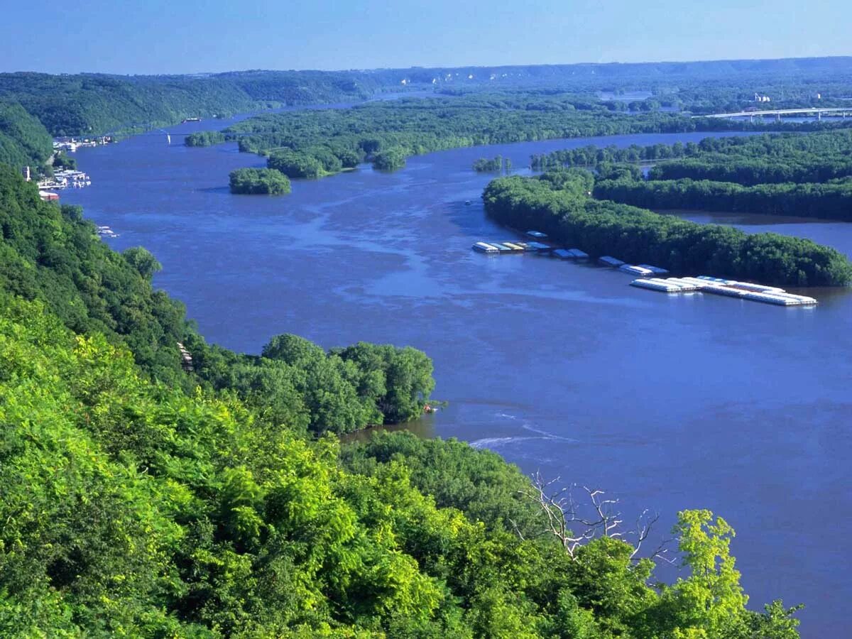 The largest rivers in the usa