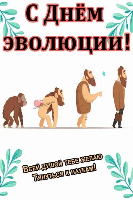 Эволюция в картинках для детей. День эволюции открытки. День эволюции открытки. День эволюции 24 ноября картинки. Эволюция бегуна.