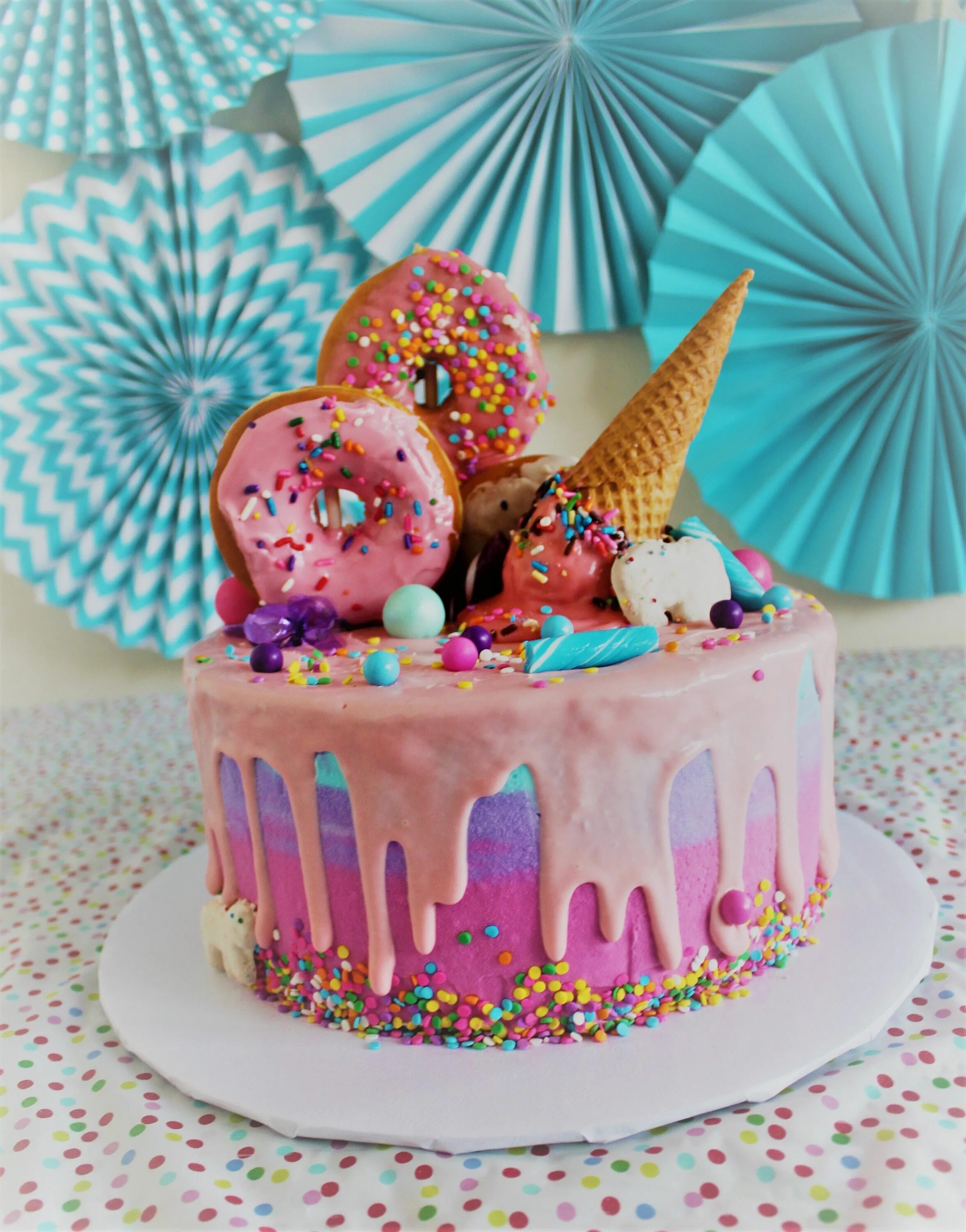 Pin on Cakes Candy birthday cakes, Crazy cakes, Ice cream birthday