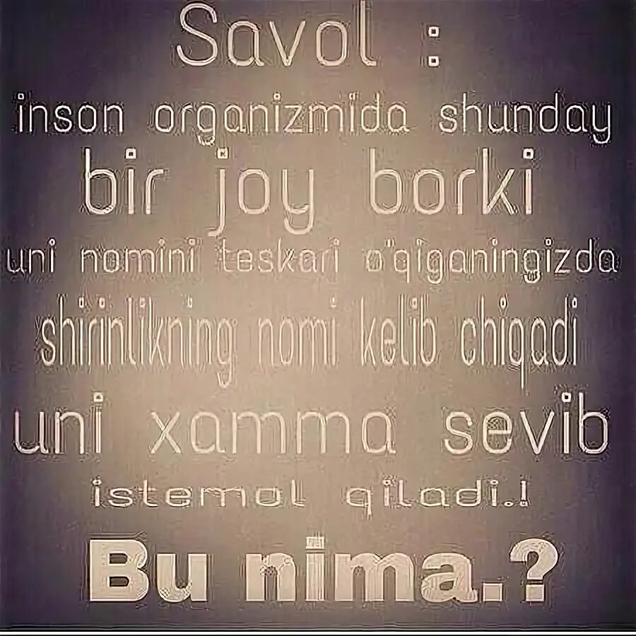 Mantiqiy savollar toplami javoblari bilan