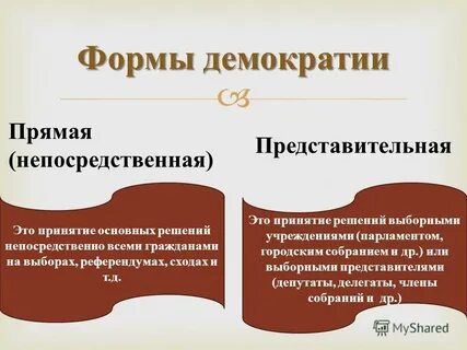 Признаки непосредственной демократии