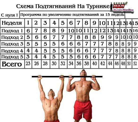 Сколько надо подтягиваться. Схема подтягиваний. Схема подтягиваний на турнике. Программа подтягиваний на турнике. Подходы на турнике.