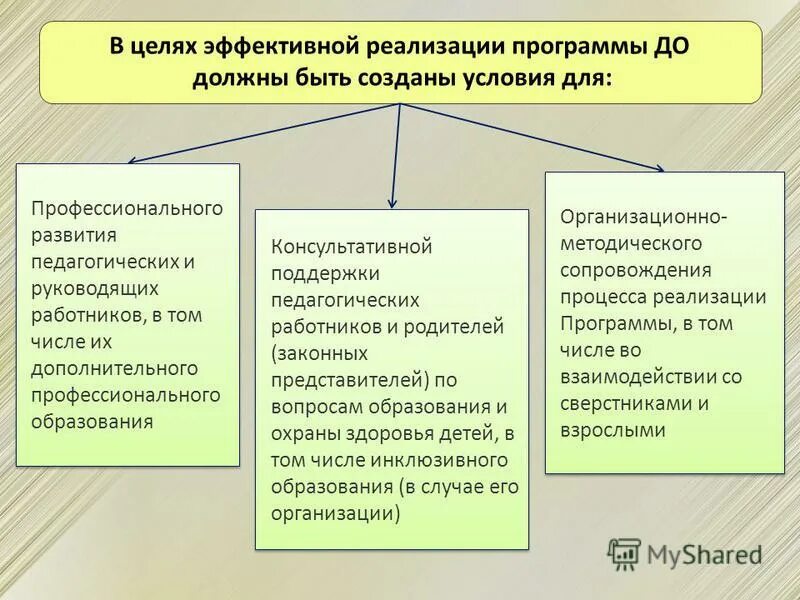 В целях эффективной реализации. Для эффективной реализации программы должны быть созданы условия для. Для эффективной реализации программы.