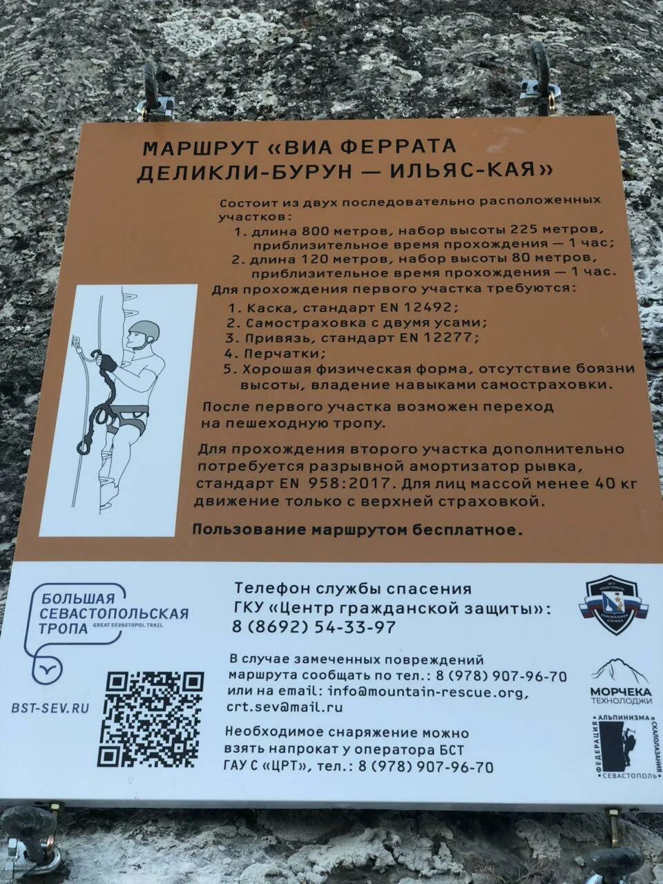 Маршрут виа феррата. Севастопольская тропа маршрут виа феррат.