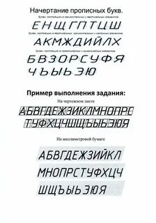 Прописные и строчные буквы черчение